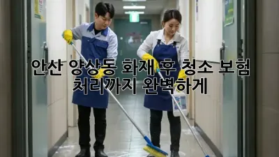 안산 양상동 화재 후 청소, 보험 처리까지 완벽하게!