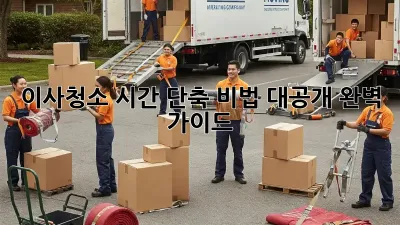 이사청소, 시간 단축 비법 대공개! 완벽 가이드