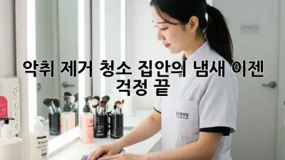 악취 제거 청소: 집안의 냄새, 이젠 걱정 끝!